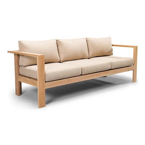 Broadly speaking, if you buy furniture made of teak wood, it can be used for outdoor furniture and indoor furniture. Gillian Teak Patio Sofa with Sunbrella Cushions in 2020 ...