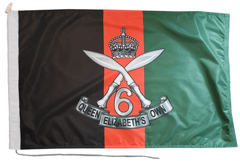6th Queen Elizabeth S Own Gurkha Rifles British Army Flag With Rope