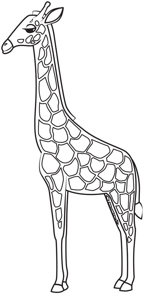 giraffe outline printable printable word searches