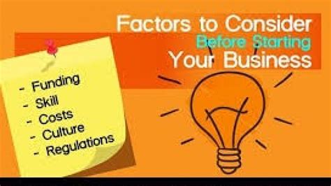 Points to Consider Before Choosing Types of Business; Factors to Consider Before Starting a 