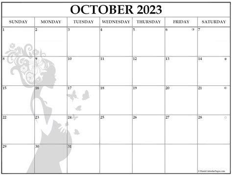 Collection Of October 2023 Photo Calendars With Image Filters