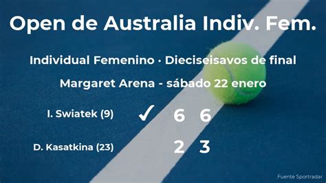 La Tenista Iga Swiatek Se Clasifica Para Los Octavos De Final Del Open De Australia Infobae