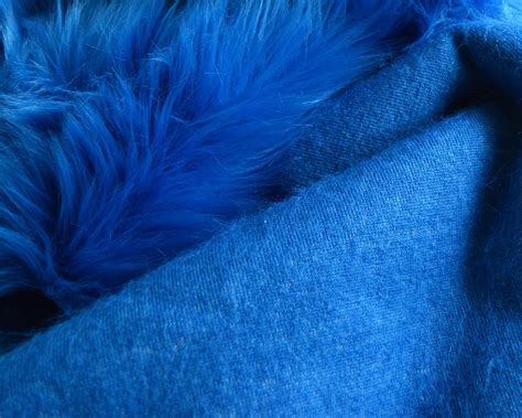 Royal Blue Faux Fur Fabric Craft Size Squares Royal Blue Fur Etsy