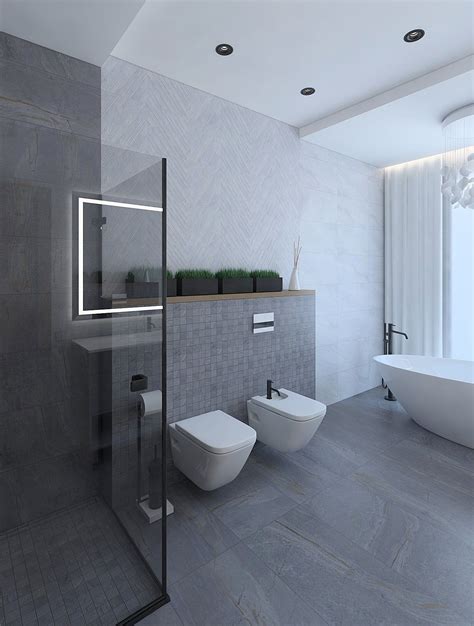 3d Fabulous Bathroom With Stone Tiles Cgtrader