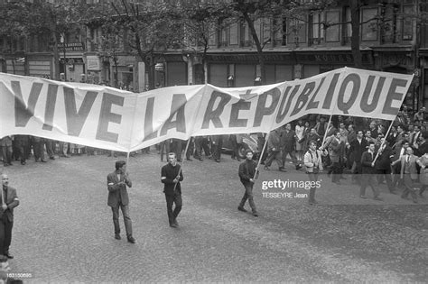Demonstrations For The Defense Of The Republic Paris 28 Mai 1958