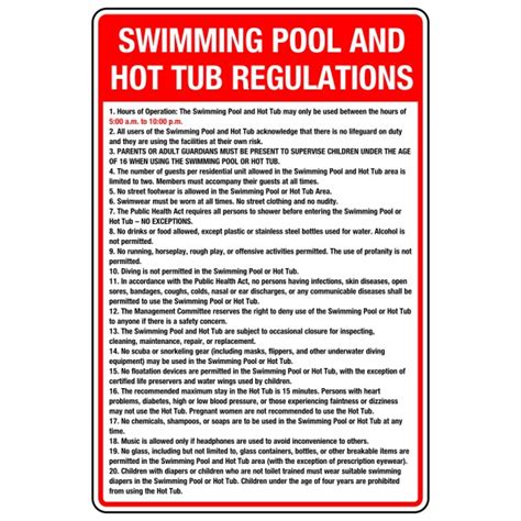 Swimming Pool And Hot Tub Regulations 16×24 Bc Site Service