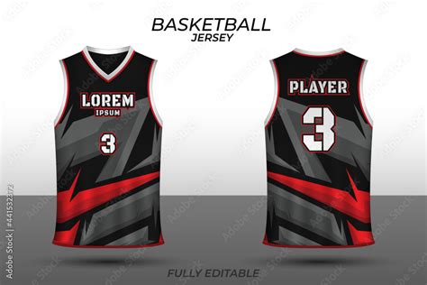 Basketball Jersey Design Template Uniform Front And Back Sports