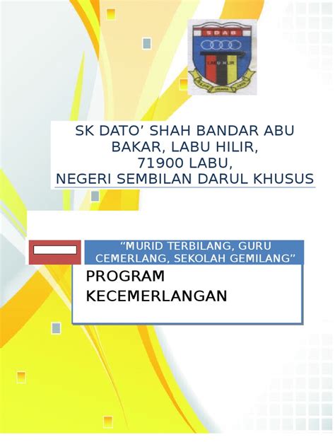 Dinas perindustrian dan perdagangan kabupaten bojonegoro. Kertas Kerja Peruntukan Upsr 2016