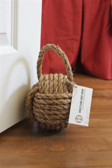 Nautical Rope Door Stop With Handle Large By Highplainsknotwork Br