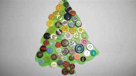 Button Christmas Tree Craft For Kids Youtube