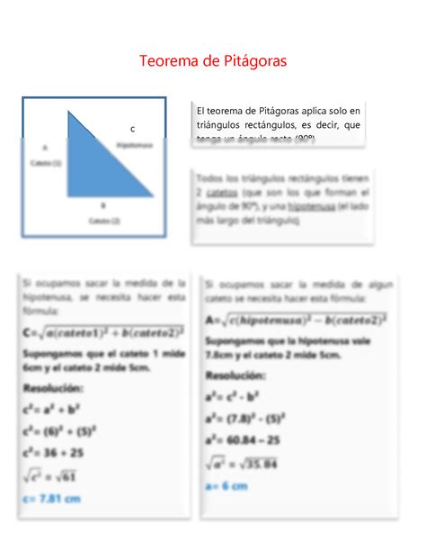 Solution Teorema De Pit Goras 1 Studypool