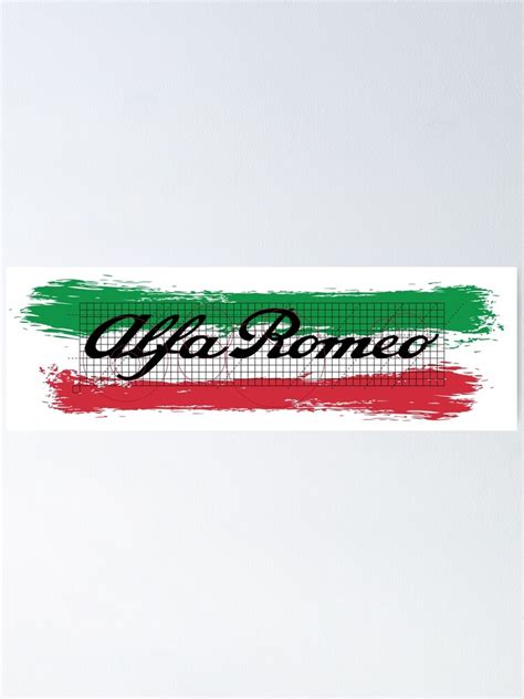 Alfa Romeo Script Construct Logo Poster By Fmdisegno Redbubble