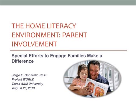 Ppt The Home Literacy Environment Parent Involvement Powerpoint