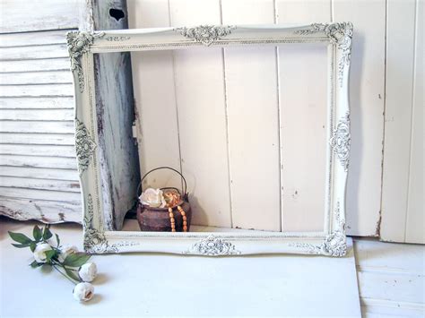 Rustic White Picture Frame Shabby Chic Cream Large Open Frame Wedding