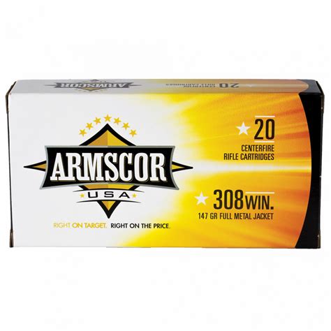 Armscor 308win 147 Grain Full Metal Jacket 20200 4shooters