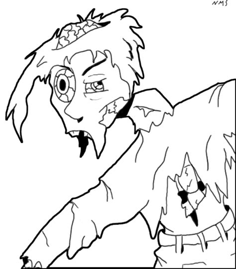 Zombie Coloring Page by Short-Takes on DeviantArt