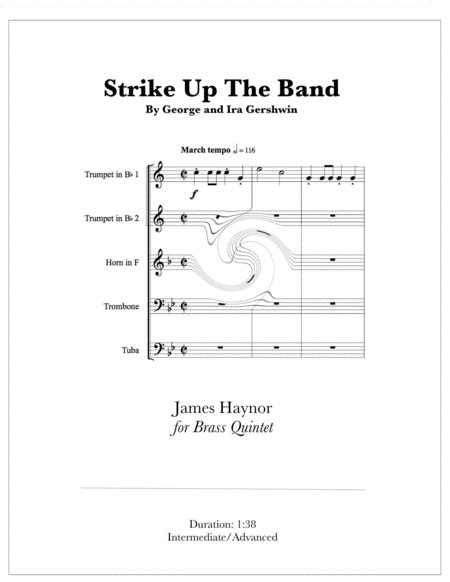 Strike Up The Band Sheet Music George Gershwin Brass Ensemble