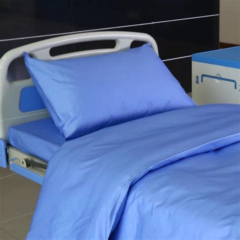 D4 Cotton Blue Color Hospital Bed Linen Factory And Suppliers Longway