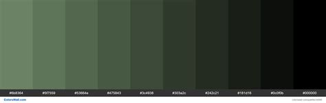 Html code & cssweb design. Shades XKCD Color green grey #77926f hex #6b8364, #5f7559 ...