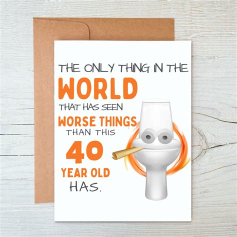 Funny 40th Birthday Card Funny 40th Birthday Card 40th Etsy Uk