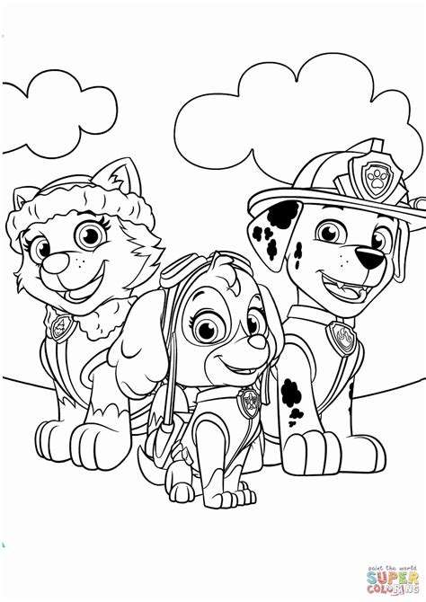 Marshall paw patrol how to draw from youtube also coloring page. Paw Patrol Coloring Pages Sky at GetColorings.com | Free ...