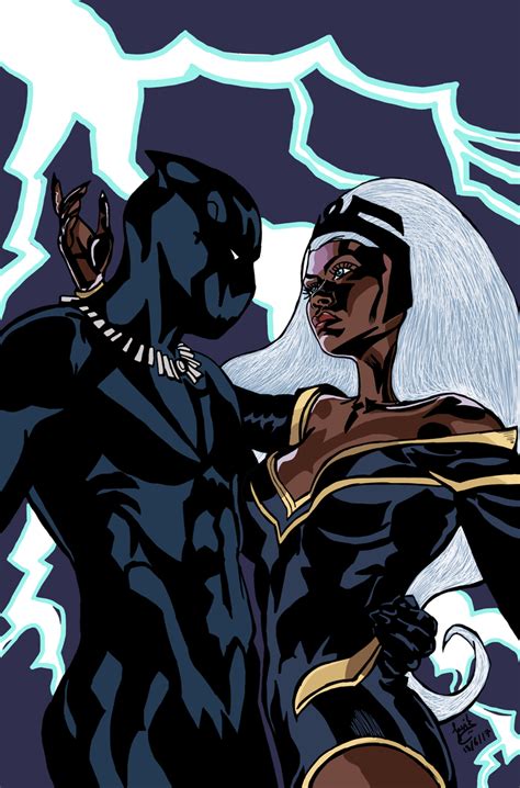 Storm And Black Panther By Ajraven On Deviantart