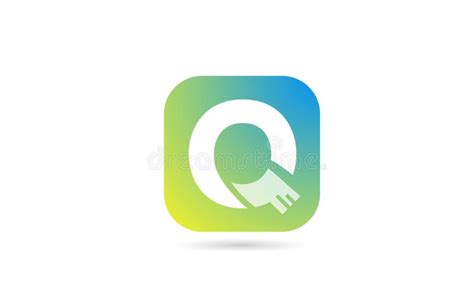 Green Blue Q Alphabet Letter Logo Icon Design For Business And Company