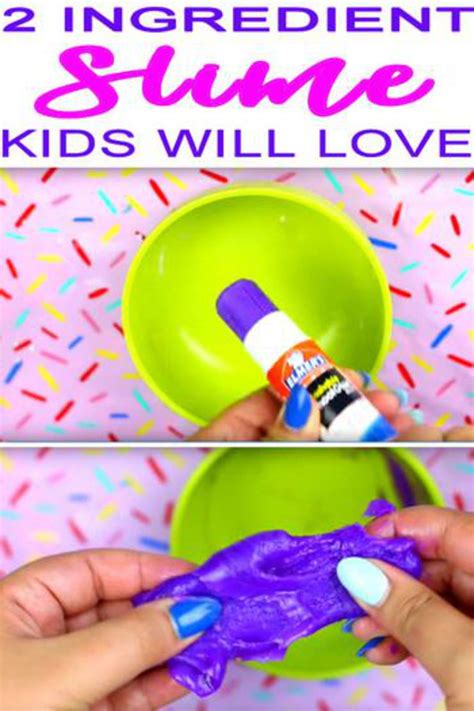 2 Ingredient Slime How To Make Diy 2 Ingredient Slime Easy Homemade Recipes Edible Party