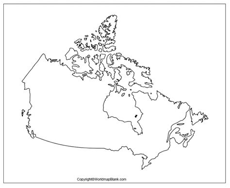 Regions Of Canada Blank Map