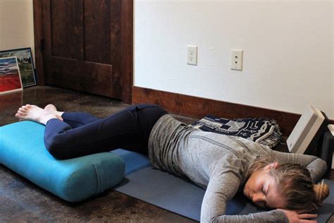 Supported Prone Hip Opener Mariah Yoga Restorative Yoga Sequence