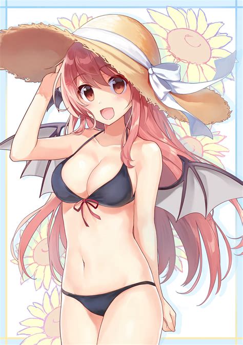 fondos de pantalla pelirrojo pelo largo anime chicas anime alas sombrero touhou dibujos