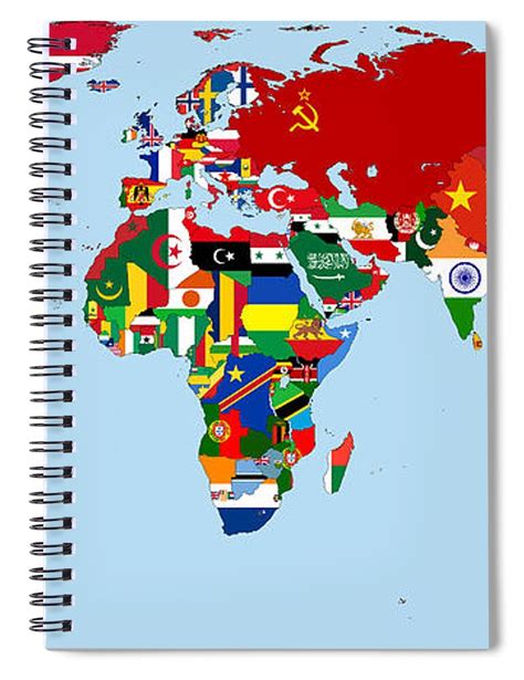 Flag Map Of The World Maping Resources