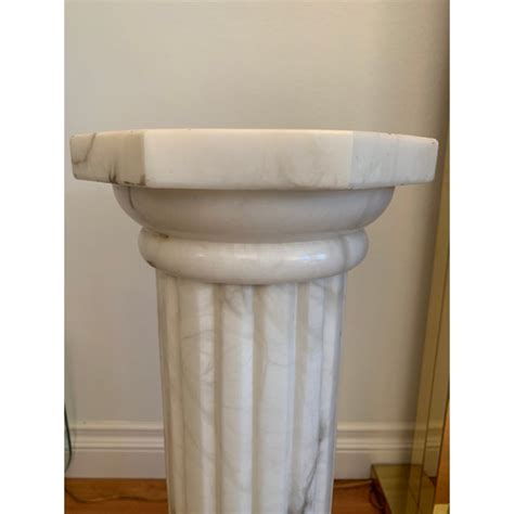 Vintage Italian Marble Doric Column Pedestal Chairish