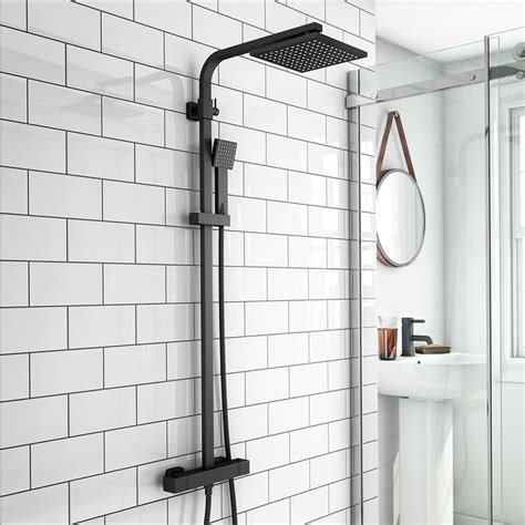 Cleanliness just got more creative. Arezzo Modern Square Thermostatic Shower - Matt Black ...