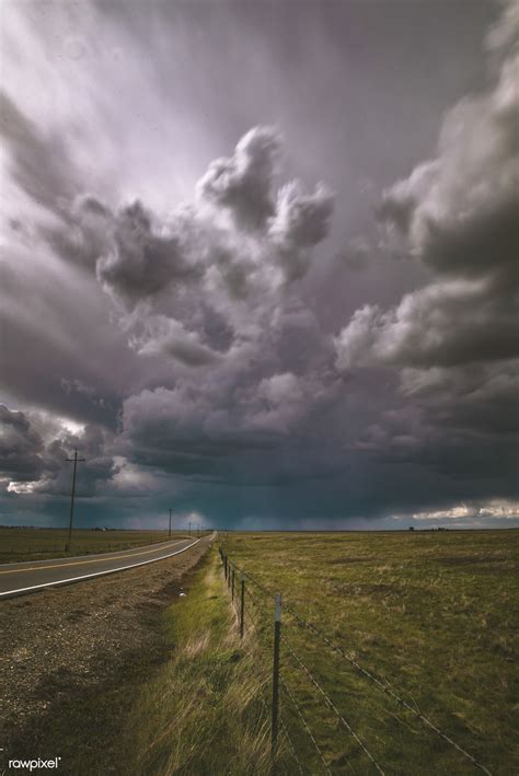 Cloudy Sky In The Countryside Free Image By Casey