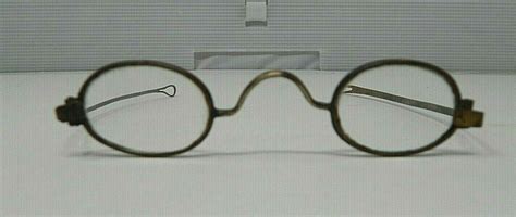 antique glasses brass oval wire rim frames vintage sp… gem