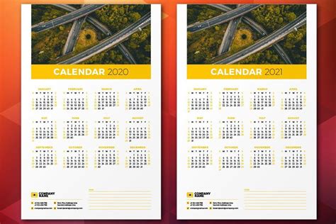 Wall Calendar 2020 Calendar 2020 Wall Calendar Indesign Templates