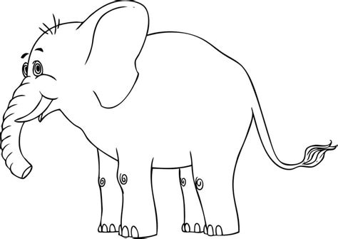 målarbild söt elefant skiv ut gratis på