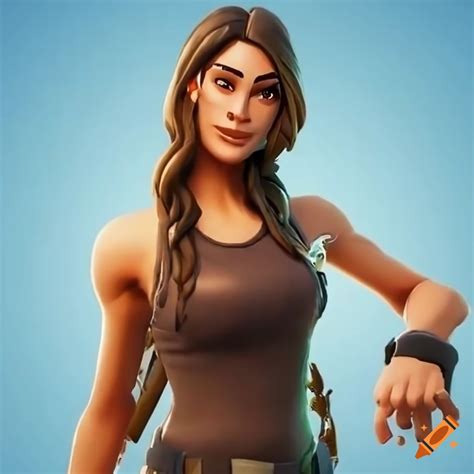 Fortnite Character With Long Brown Hair And Highlights