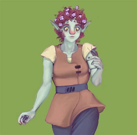 Oc Firbolg Druid With Her Pet Roach Rcharacterdrawing