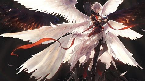Download 1366x768 Anime Boys Granblue Fantasy Wings