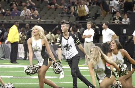 First Male Nfl Cheerleader Makes Historic Debut Watch Towleroad Gay News