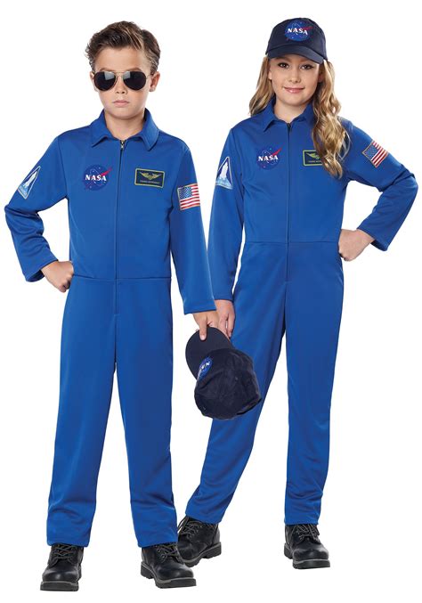 Nasa Blue Jumpsuit Costume For Kids