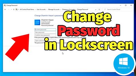 How To Change Password In Windows Lock Screen Youtube