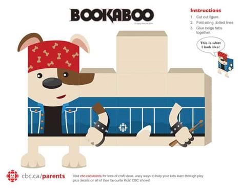 Printable 3d Bookaboo Paper Craft Play Cbc Parents