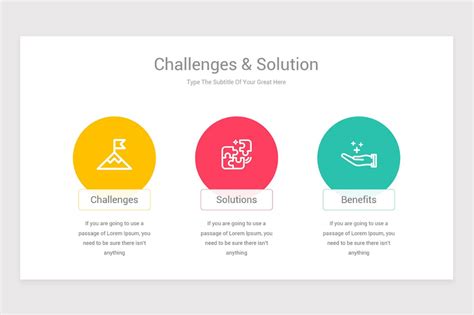 Challenges And Solutions Powerpoint Ppt Template Keynote Template