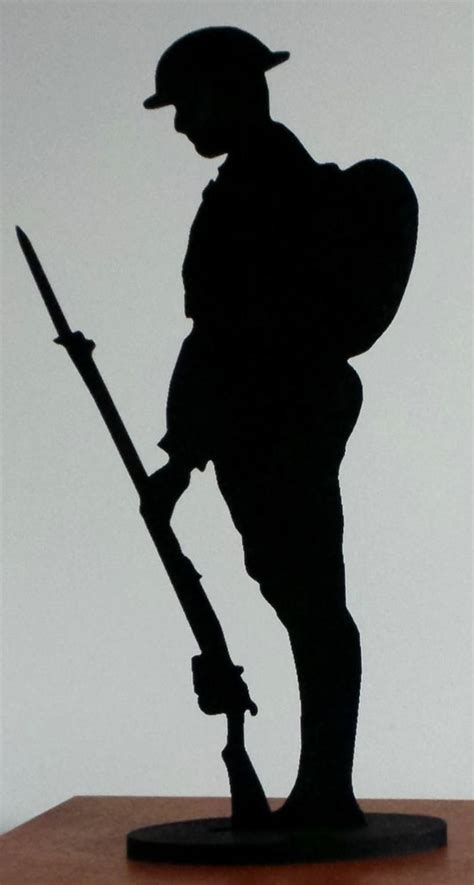Silhouette War Memorial British Army Tommy Soldier Figure Etsy