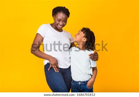 Black Mom Her Kid Wearing White Stock Photo Shutterstock