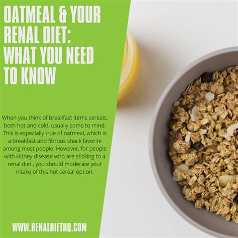 Oatmeal And Your Renal Diet What You Need To Know Renal Diet Hq