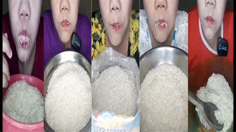 Dyma Asmr Raw Rice Eating Compilation Vidios Raw Rice Asmrrawrice Asmrrawriceeating